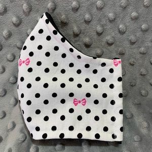 Teens or Women’s Handmade fabric face mask Dot Bow